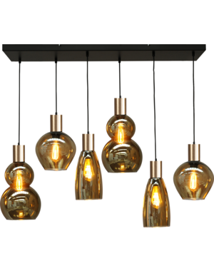 Master Light Bounty 6-light zigzag pendant lamp