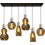 Master Light Bounty 6-light zigzag pendant lamp
