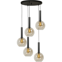 Master Light Bella 5-light round pendant lamp