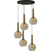 Master Light Bella 5-light round pendant lamp