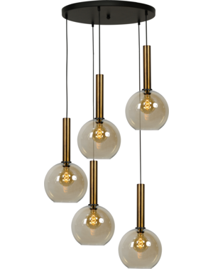 Master Light Bella 5-light round pendant lamp