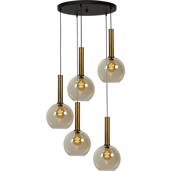 Master Light Bella 5-light round pendant lamp