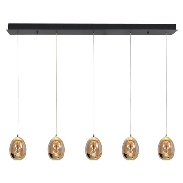 HighLight  Hanging lamp Golden Egg 5 light bar