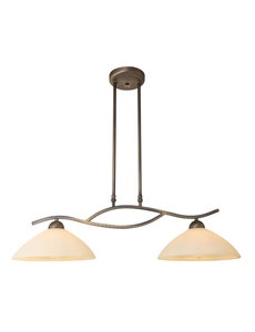 Steinhauer Pendant lamp Capri bronze 2 lights