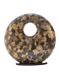 Villaflor Table lamp Donut Glass Black/Gold