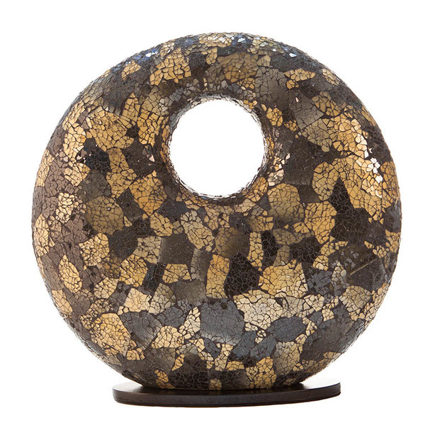 Villaflor Table lamp Donut Glass Black/Gold