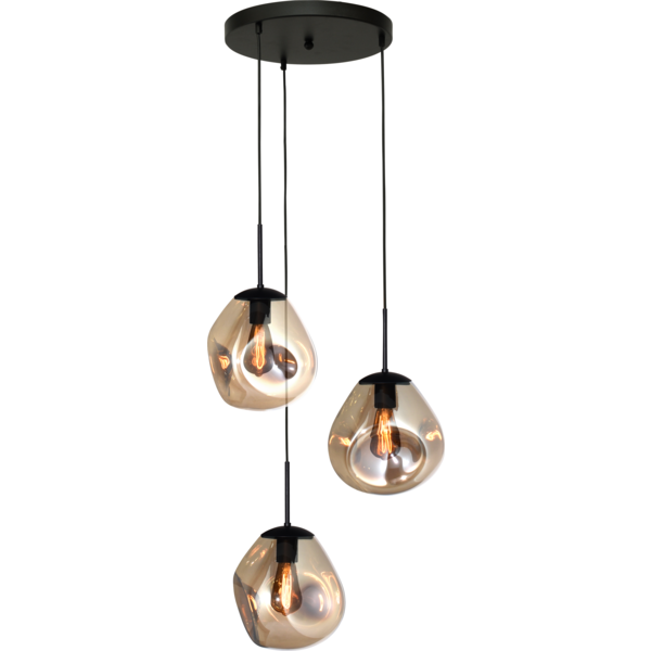 Master Light Hanging lamp Lava 3 lights round