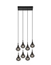 Lucide Hanglamp Tears smoke  8 lichts