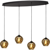 Master Light Quinto 4-light oval pendant lamp