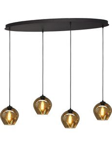 Master Light Quinto 4-light oval pendant lamp