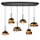 HighLight  Hanging lamp Bellini 6 lights rounded plate