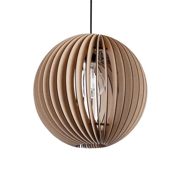 Blij Design Orb wooden pendant lamp
