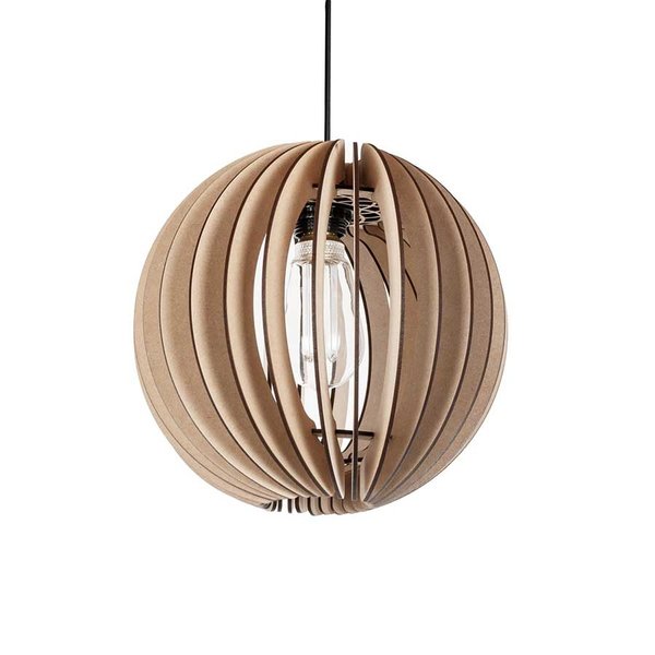 Blij Design Orb wooden pendant lamp
