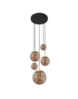 Steinhauer Bollique pendant lamp with amber balls