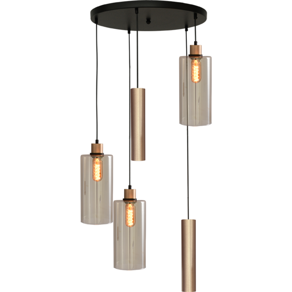Master Light Ortona 3 + 2 round pendant lamp
