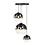 HighLight  Hanging lamp Globe 3 light round semi