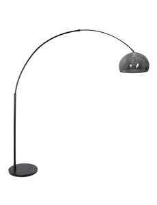 Steinhauer Stresa Black arc lamp with shade