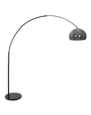 Steinhauer Stresa Black arc lamp with shade