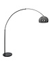 Steinhauer Arc lamp Stresa Black with shade