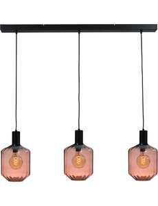 Master Light Hanging lamp Porto 3 light pink