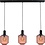 Master Light Hanglamp Porto 3 lichts roze