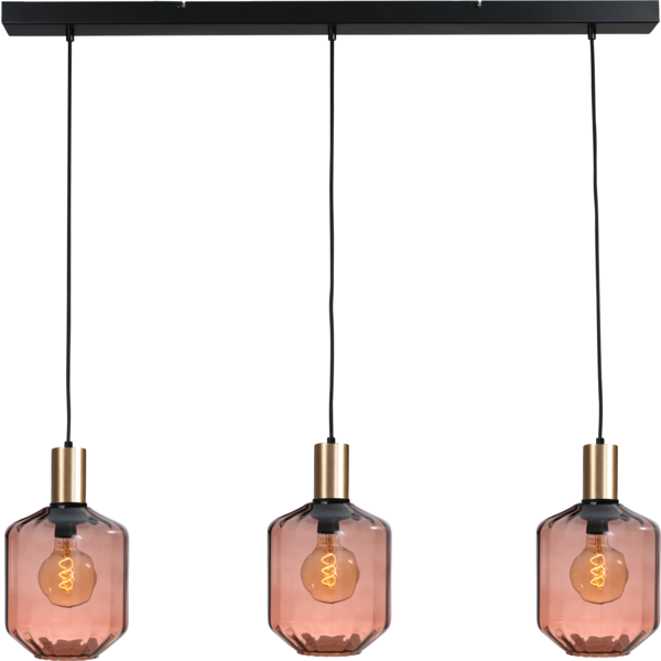 Master Light Hanglamp Porto 3 lichts roze