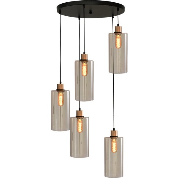Master Light Ortona 5-light round pendant lamp