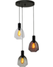 Master Light Hanglamp Porto 3 lichts rond zwart