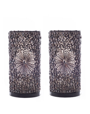 Villaflor Dili cylinder table lamp, dark brown