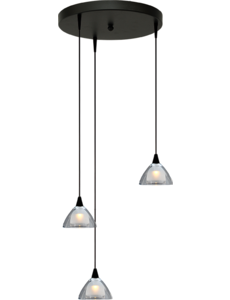 Master Light Hanging lamp Caterina 3 light LED round