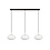 Lucide Hanglamp Elysee 3 lichts balk