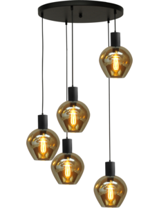 Master Light Bounty 5-light round pendant lamp