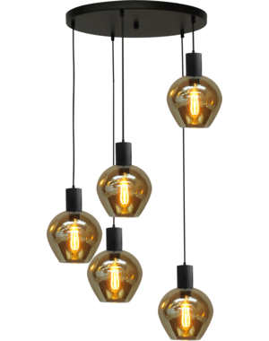 Master Light Bounty 5-light round pendant lamp