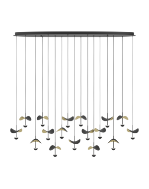 Eglo Dracera oval pendant lamp 17 lights