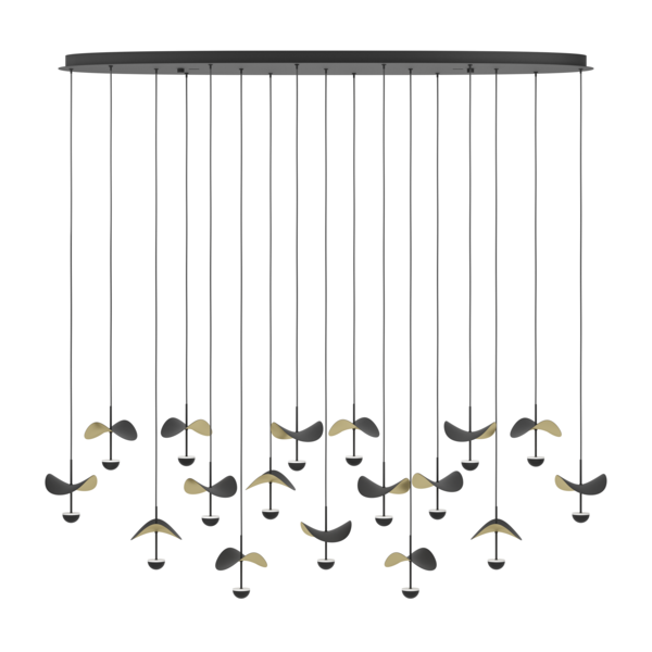 Eglo Dracera oval pendant lamp 17 lights