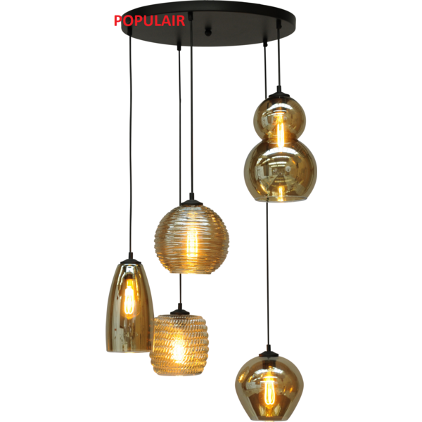 Master Light Hanglamp Quinto  Rond 5 lichts