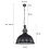 Steinhauer Hanging lamp Bikkel XXL Black