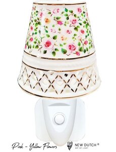 Sweet Lake Compagny Socket Night Light Pink -Yellow Flowers