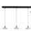 Master Light Pendant lamp Melani 3 lights black LED