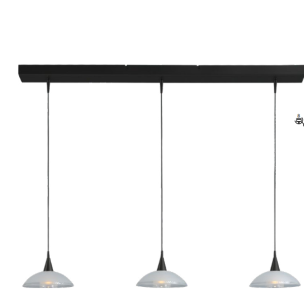 Master Light Hanglamp Melani  3  lichts zwart  Led