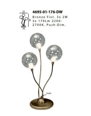 Master Light Molto bronze table lamp