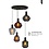 Master Light Porto pendant lamp, 5 lights, round