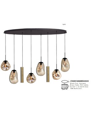Master Light Pendant lamp Lava Oval