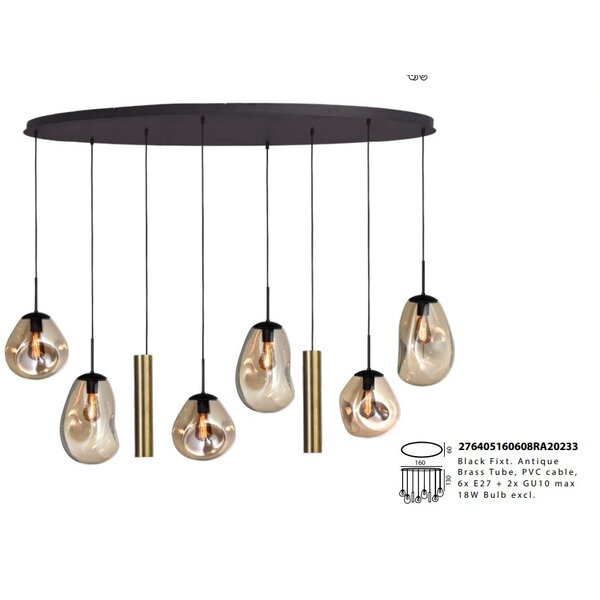 Master Light Pendant lamp Lava Oval