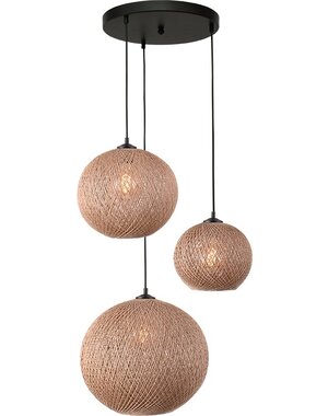 Master Light Hanging lamp Corda 3 lights round