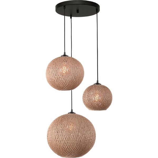 Master Light Hanging lamp Corda 3 lights round