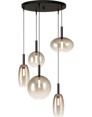 Master Light Lido pendant lamp 5 lights round