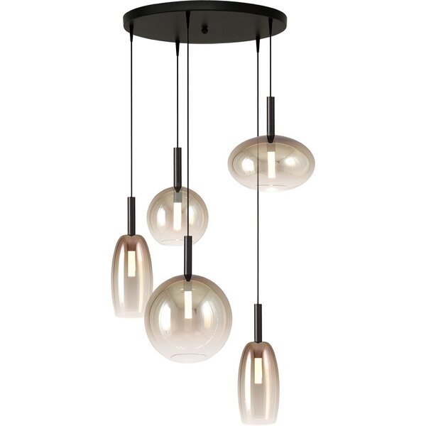Master Light Lido pendant lamp 5 lights round