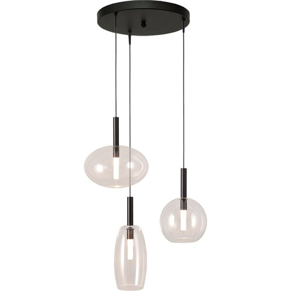Master Light Lido 3-light round pendant lamp