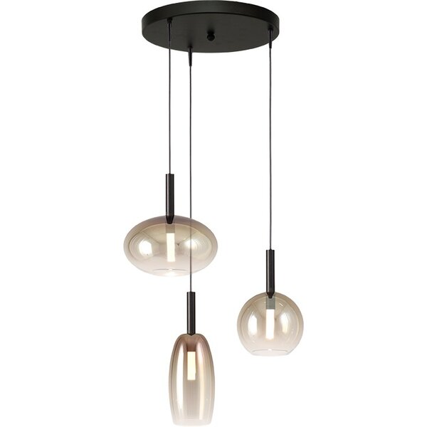 Master Light Lido 3-light round pendant lamp